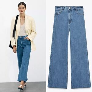 Zara ZW collection high waisted Palazzo Jeans